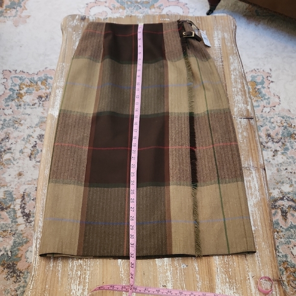 Talbots Brown and Tan Midi Pencil Skirt for Work - Picture 4 of 4